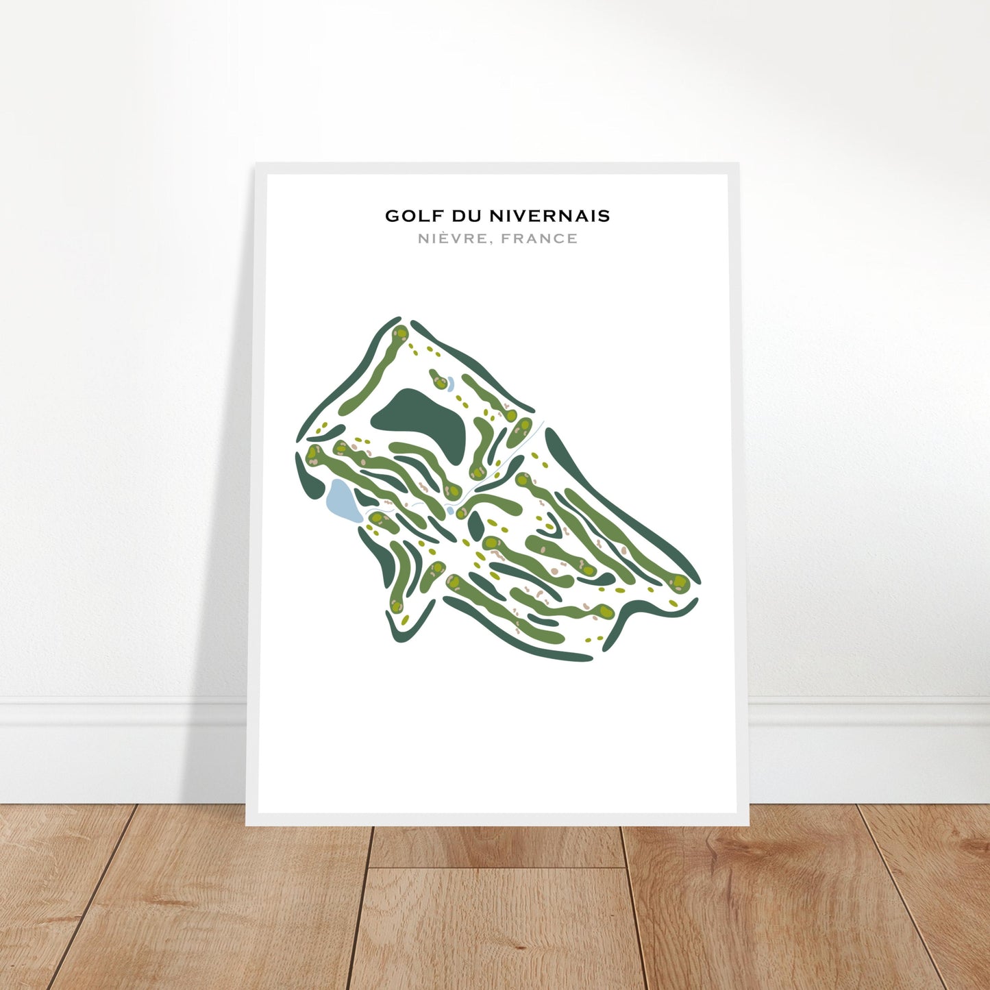 Poster Golf Nivernai cadre blanc