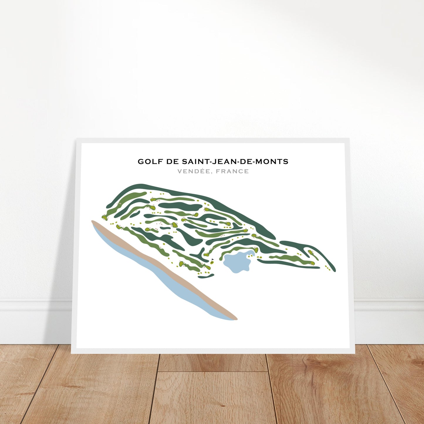 Poster Golf Saint-Jean-de-Monts cadre blanc