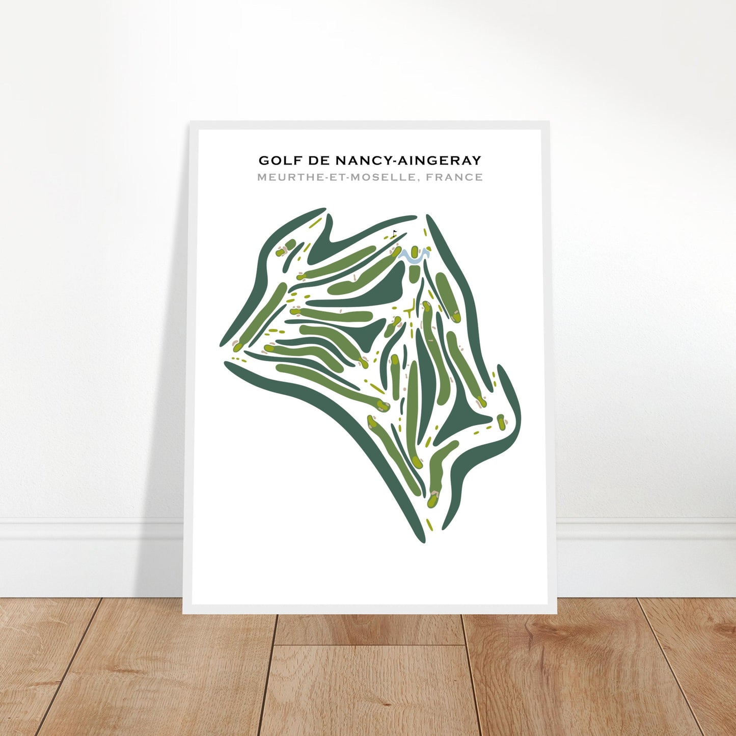 Poster Golf de Nancy – Aingeray cadre blanc