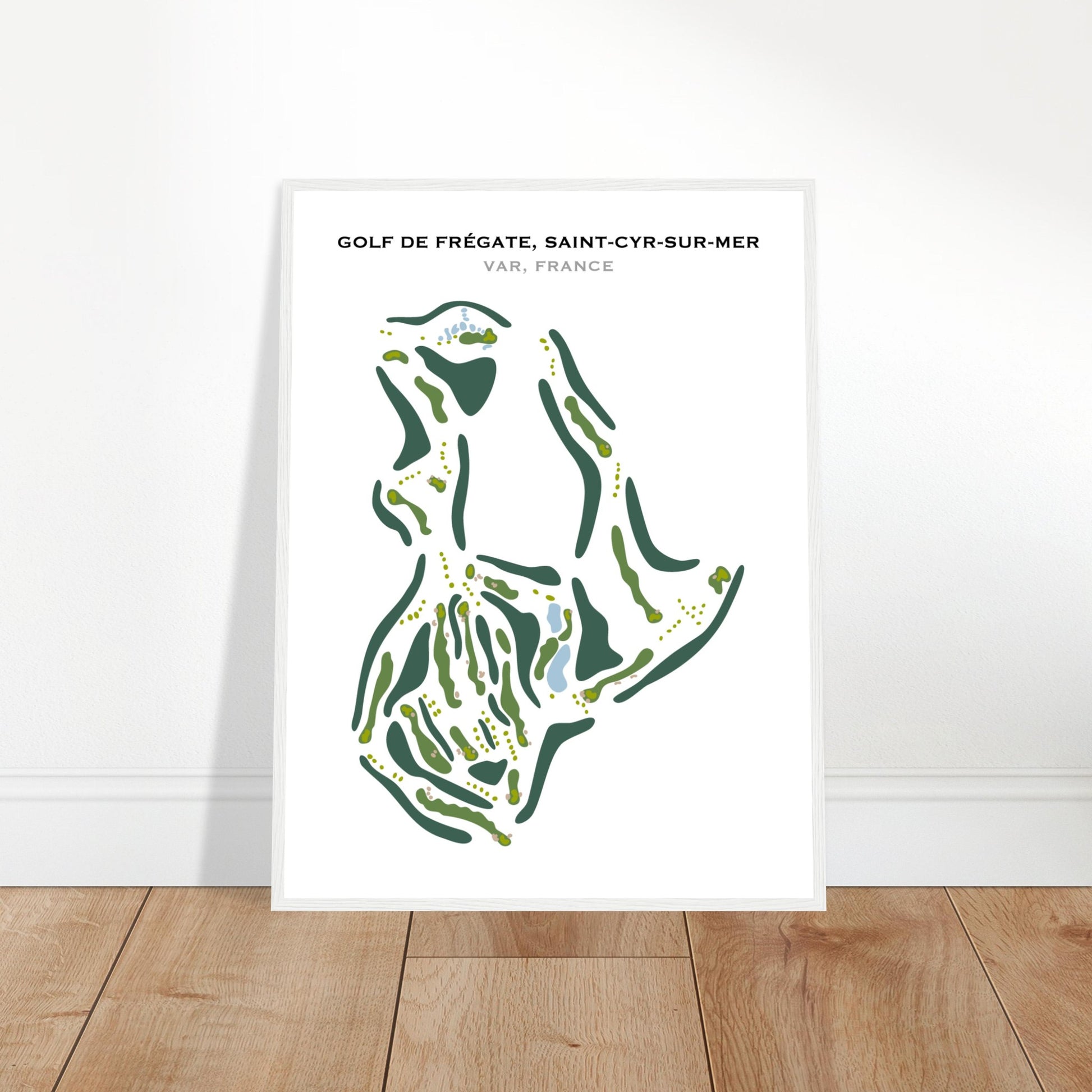 Poster Golf saint-cyr-sur-mer cadre blanc
