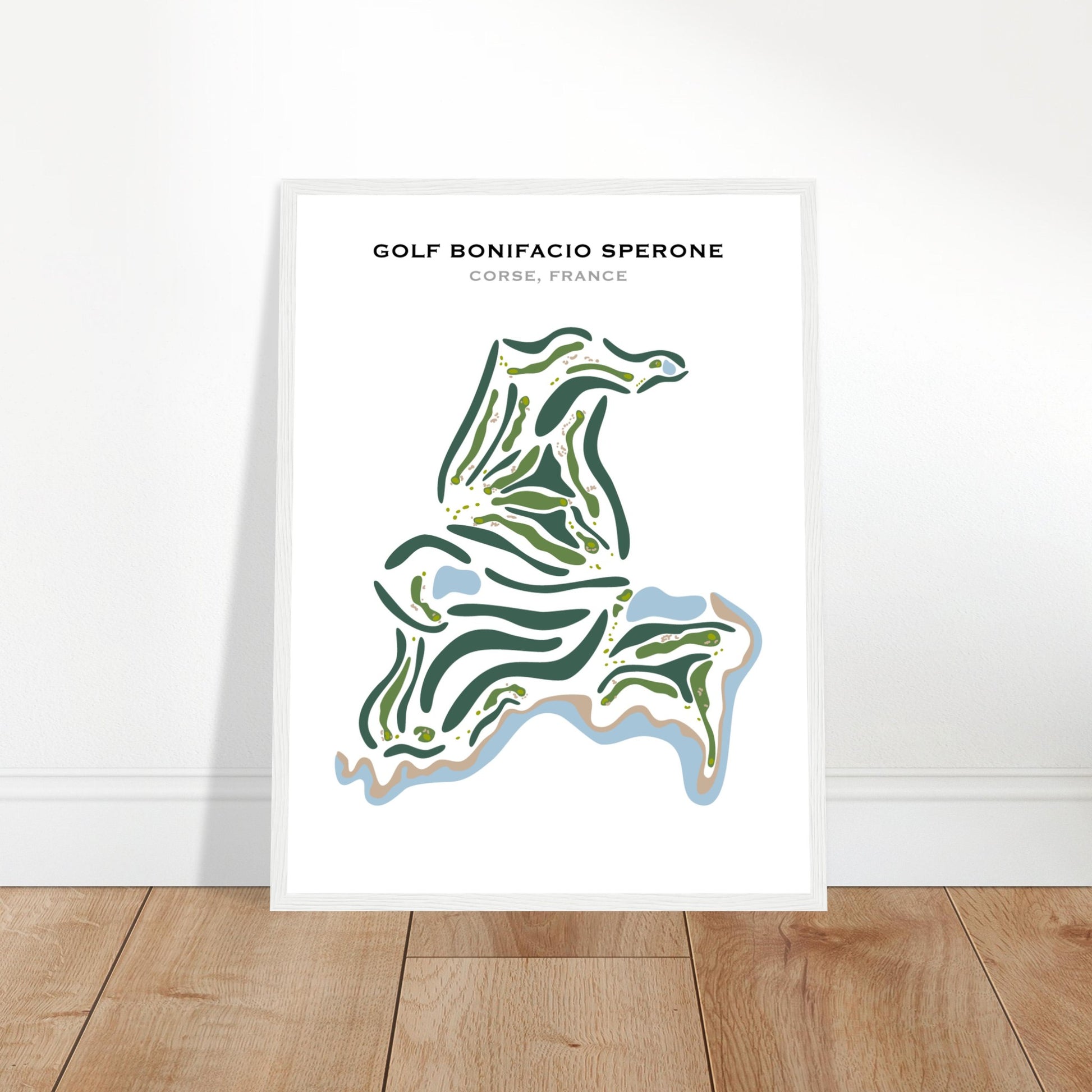 Poster Golf Bonifacio Sperone cadre gris