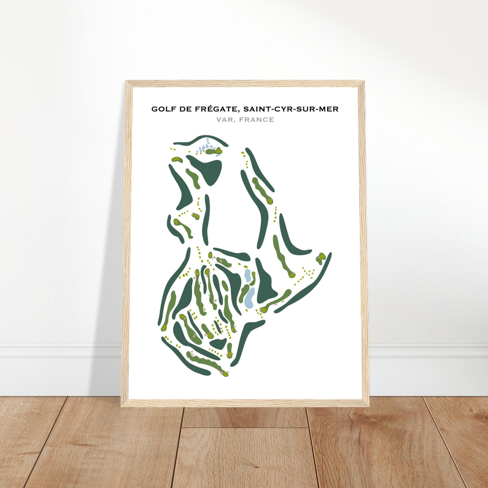 Poster Golf saint-cyr-sur-mer cadre bois